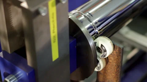 High-tech robotic line for production of metal pipes for flues and vent systems. Vídeo Stock 63828208