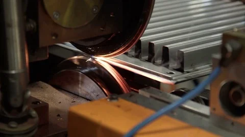 High-tech robotic line for welding of heating radiators Stock Footage 85289637