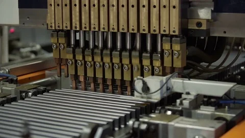 High-tech robotic line for welding of heating radiators Stock Footage 85315185