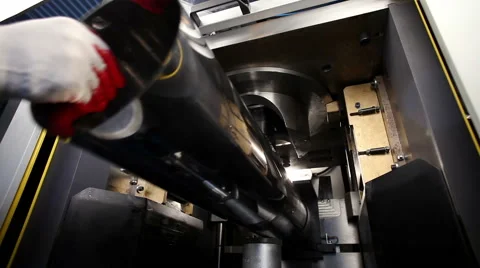 High-tech robotic manufacturing. The process of production pipes for metal flues Video stock 63994674