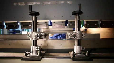 High-tech robotic manufacturing. Timelapse of forming parts for metal flues. Video stock 63995102