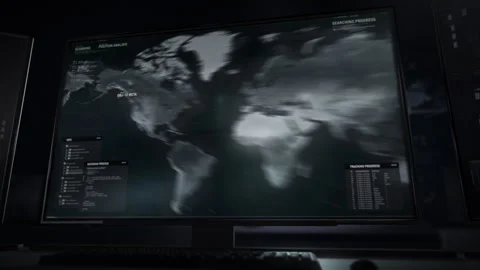 High tech satellite computer finding the signal in the capital of England Stock Footage 280942422