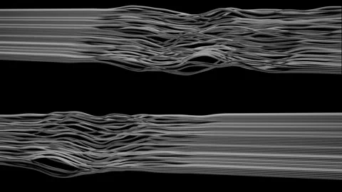 High-tech Sci-fi Template of White and Gray Fibers Above and Below Stock Footage 314474914