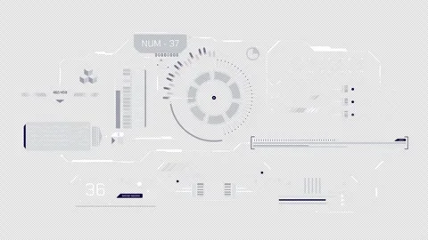 High-tech screen design with data processing animation 스톡 동영상 296260032