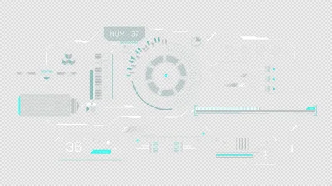 High-tech screen design with data processing animation 스톡 동영상 302453830