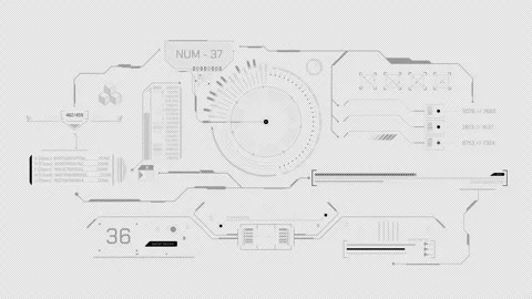 High-tech screen design with data processing animation 스톡 동영상 303439727
