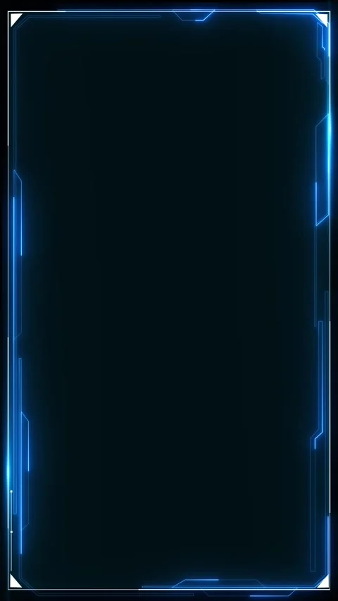 High tech screen digital hologram window box border frame scifi screen. panel Vídeo Stock 312668634