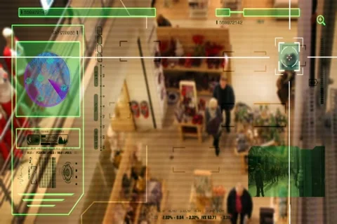 High Tech - Security Scan - Mall - peopl... | Stock Video | Pond5