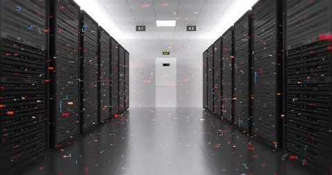 High-Tech Server Racks in Advanced Data ... | Stock Video | Pond5