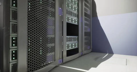 High tech server racks powering data operations in a modern facility 库存影片 310723710