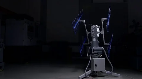 High-Tech Sophisticated Electronic Communications, radio or tv antenna Vídeos de archivo 75167285