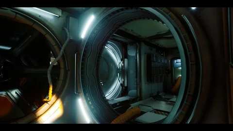 High-Tech Space Station Features Advanced Gravity Room 스톡 동영상 115312425