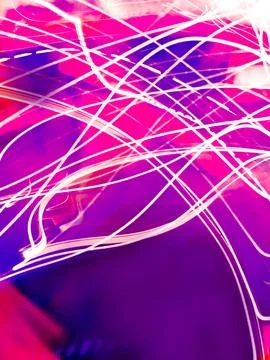 High tech spacecraft flies into space colored blurry abstract background Stock Photos
