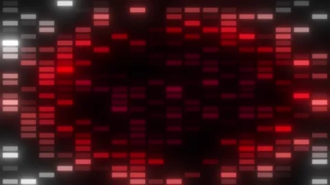 High-tech splash of red and white neon rectangles on a black background Video stock 154209304