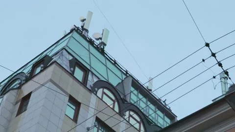 High-tech style architecture building geometry curves line 스톡 동영상 150910827