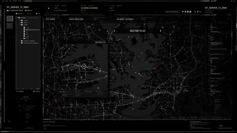 High tech surveillance system gathers access to the target vehicle gps data Stock Footage 272216793