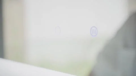 High-tech switch, light on, mirror switch. The girl turned on the mirror switch Stock Footage 162675246