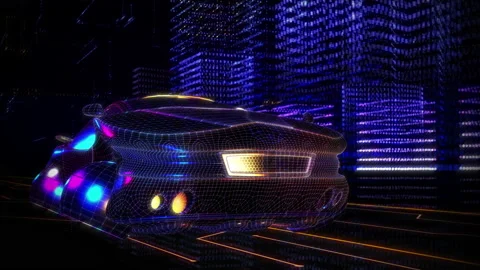 High tech system is projecting a virtual reality inside of the digital world Stock Footage 197350526