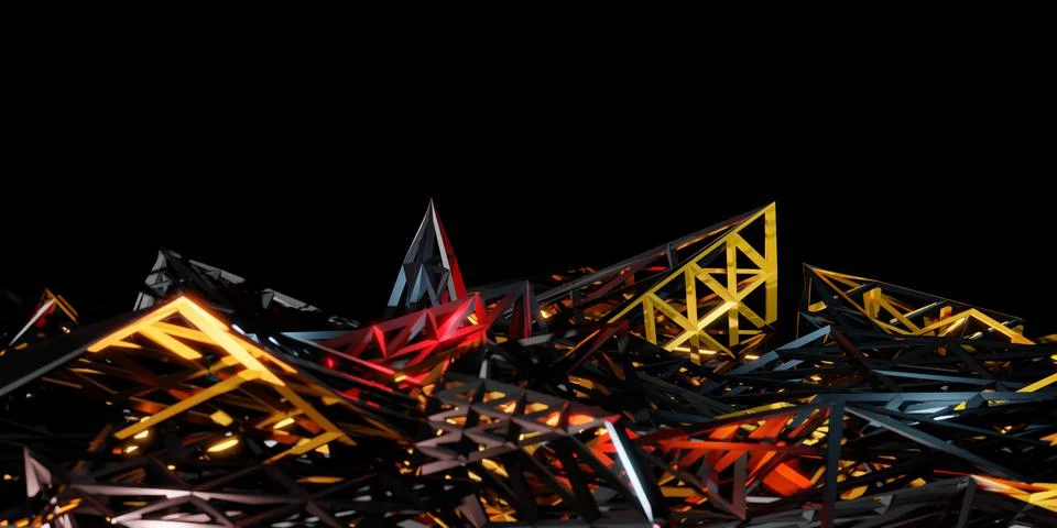 High Tech Technology Abstract Background Cyberpunk Concept 3D Illustration イラスト素材