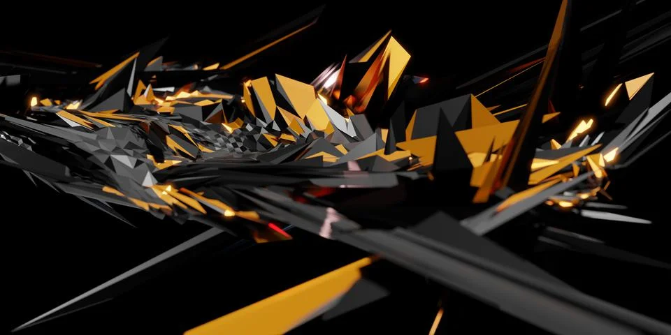 High Tech Technology Abstract Background Cyberpunk Concept 3D Illustration Stock Illustration