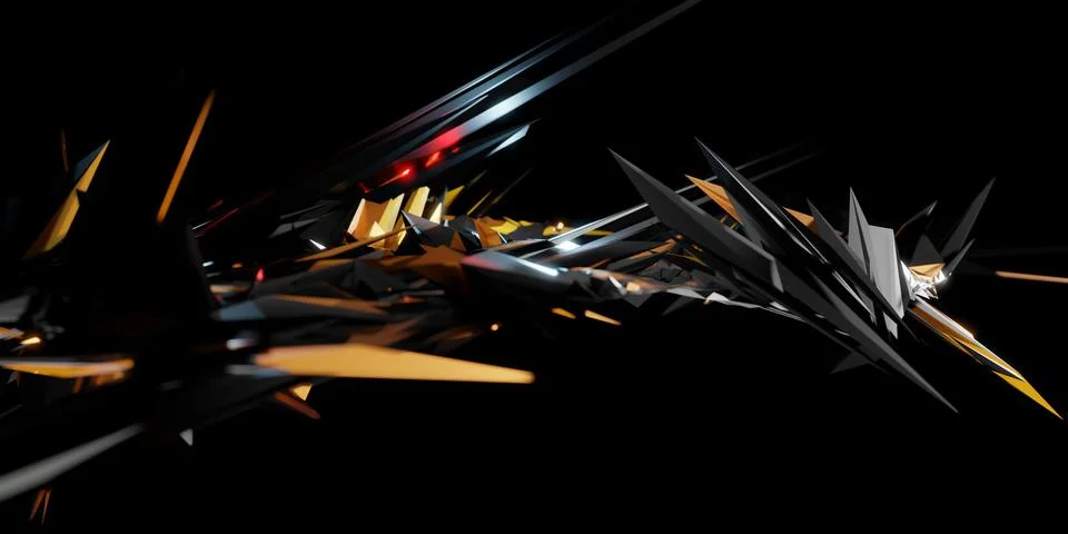High Tech Technology Abstract Background Cyberpunk Concept 3D Illustration Stock Illustration