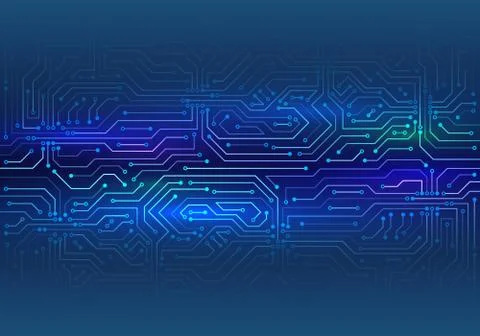 High-tech technology background texture. Circuit board vector illustration. Stock Illustration
