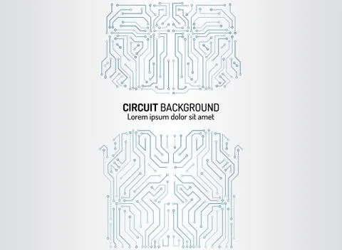 High-tech technology background texture. Circuit board minimal pattern. Illustrazione stock