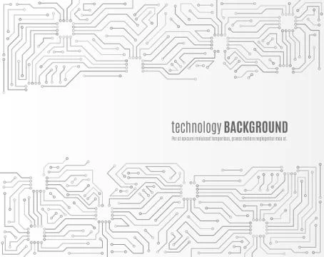 High-tech technology background texture. Circuit board minimal pattern. Illustrazione stock