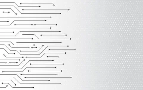 High-tech technology background texture. Circuit board minimal pattern. Illustrazione stock