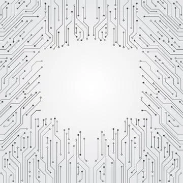 High-tech technology background texture. Circuit board minimal pattern. Stock Illustration