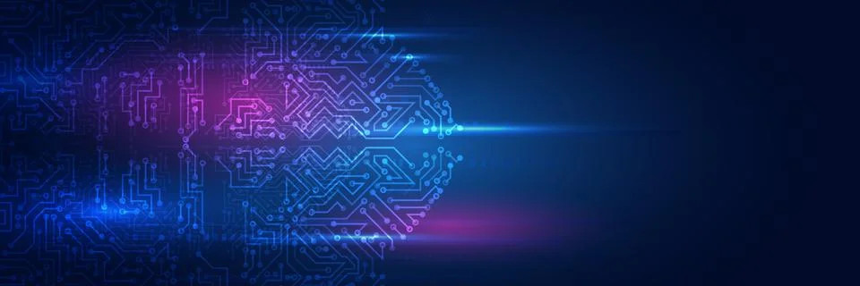 High-tech technology background texture. Circuit board vector illustration. W Stock Illustration