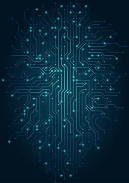 High-tech technology background texture. Circuit board vector illustration Stock Illustration