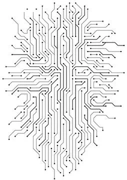 High-tech technology background texture. Circuit board vector illustration Illustrazione stock