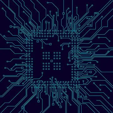 High-tech technology background texture. Circuit board vector illustration Stock Illustration