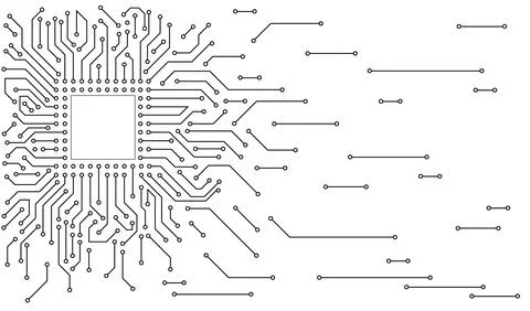 High-tech technology background texture. Circuit board vector illustration Stock Illustration