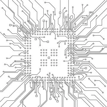 High-tech technology background texture. Circuit board vector illustration Illustrazione stock