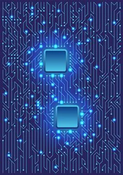 High-tech technology background texture. Circuit board vector illustration Stock Illustration