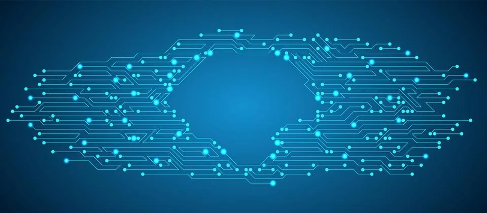 High-tech technology background texture. Circuit board vector illustration Stock Illustration