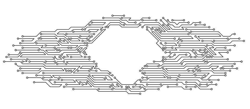 High-tech technology background texture. Circuit board vector illustration Stock Illustration