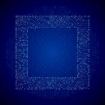 High-tech technology blue background texture. Stock Illustration