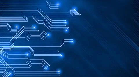 High tech technology, Blue futuristic networking Stock Illustration