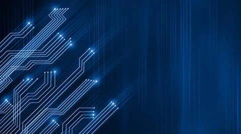 High tech technology, Blue futuristic networking Stock Illustration