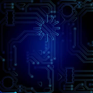 High tech technology geometric and connection system background with digital  Stock Illustration