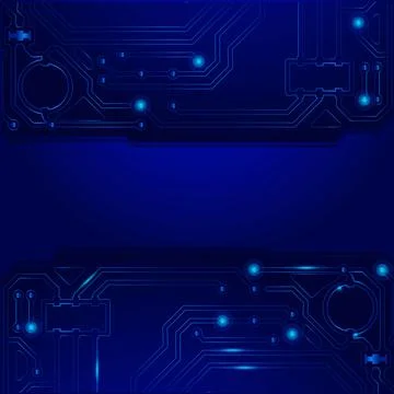 High tech technology geometric and connection system background with digital  Stock Illustration