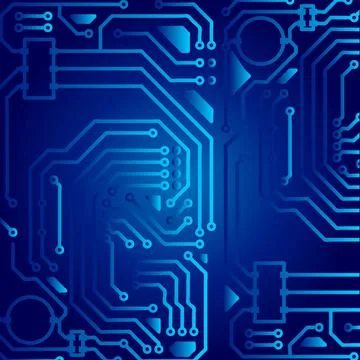 High tech technology geometric and connection system background with digital  Stock Illustration