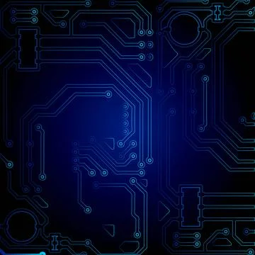 High tech technology geometric and connection system background with digital  Stock Illustration