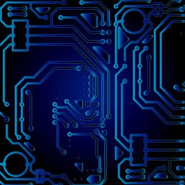 High tech technology geometric and connection system background with digital  Stock Illustration