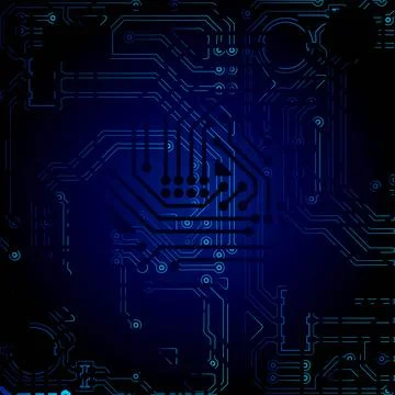 High tech technology geometric and connection system background with digital  Stock Illustration