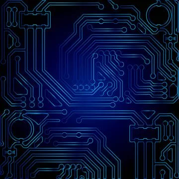 High tech technology geometric and connection system background with digital  Stock Illustration