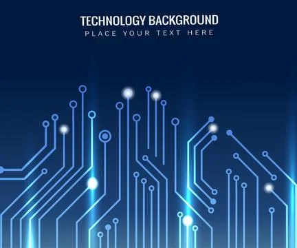 High tech technology geometric and connection system background with digital  Stock Illustration